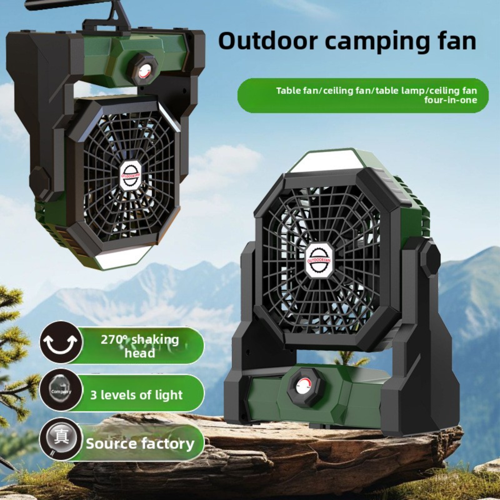 Outdoor Lighting Remote Control - Portable 4 in 1 Outdoor Camping