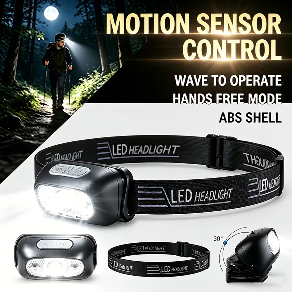 Outdoor Lighting Sensor - Ultra Bright Headlamp Portable LED Sensor