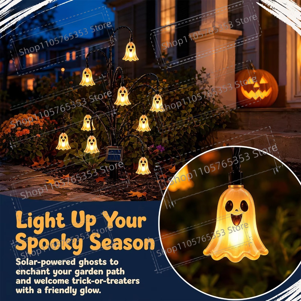 Outdoor Lighting Yard Stakes - Halloween Solar Lantern Outdoor Garden Stake