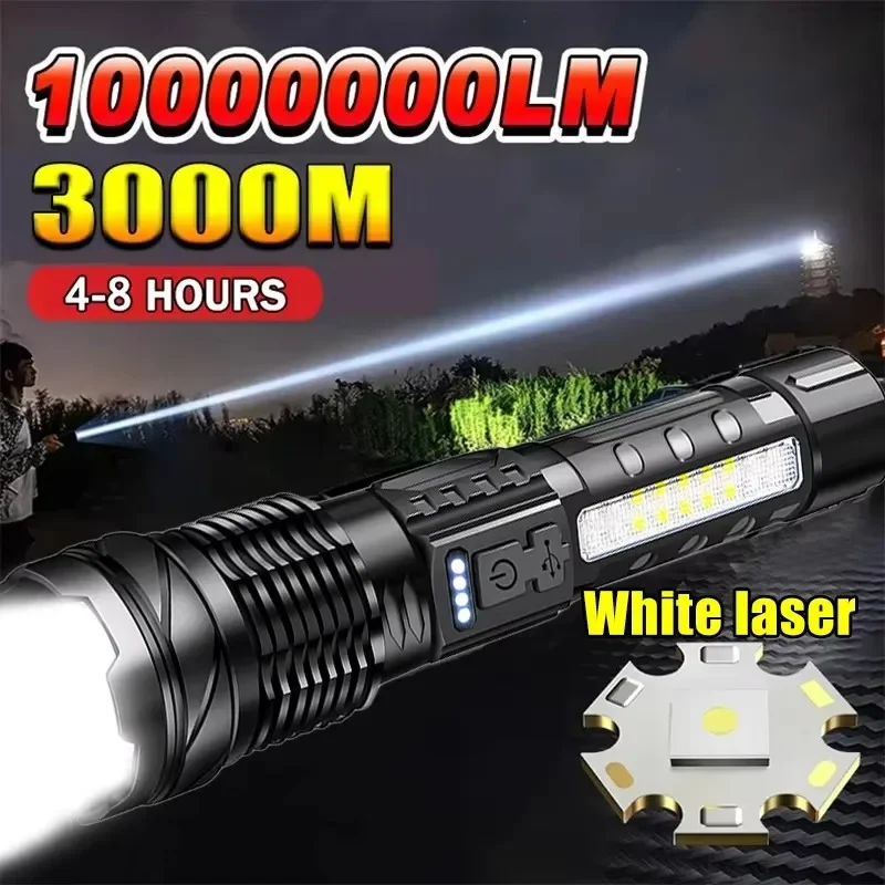 Outdoor Lighting Usb - Powerful LED Flashlight Battery Display USB