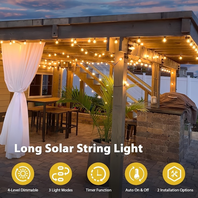 64FT G40 Solar Powered Dimmabl - огляд і ціна Outdoor Lighting Remote Control