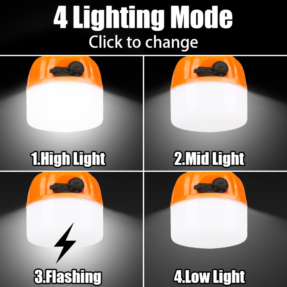 Portable Mini Camping Lamp 4 L - огляд і ціна Outdoor Lighting Usb
