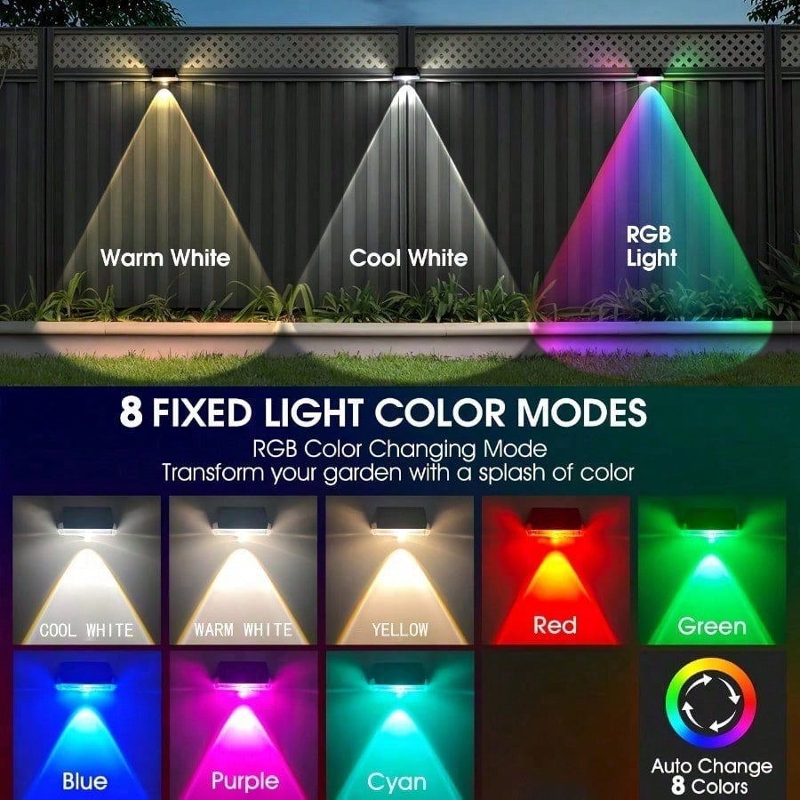 4 Pack Solar Fence Lights Outd - огляд і ціна Deck Step Light