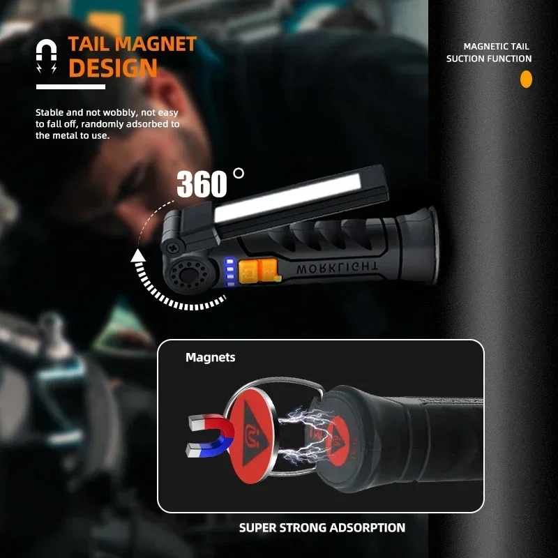 Portable COB LED Flashlight US - огляд і ціна Outdoor Lighting Usb