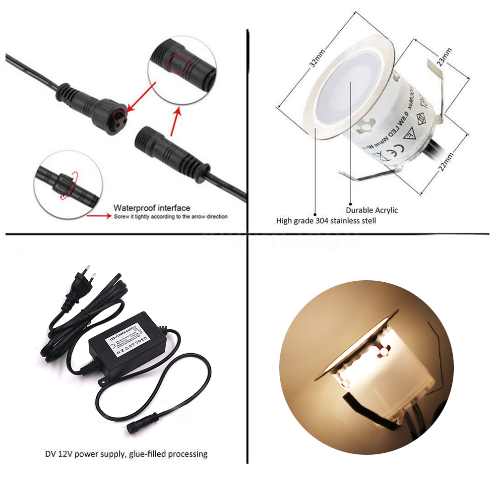 12V LED Deck Light Outdoor IP6 - огляд і ціна Deck Step Light