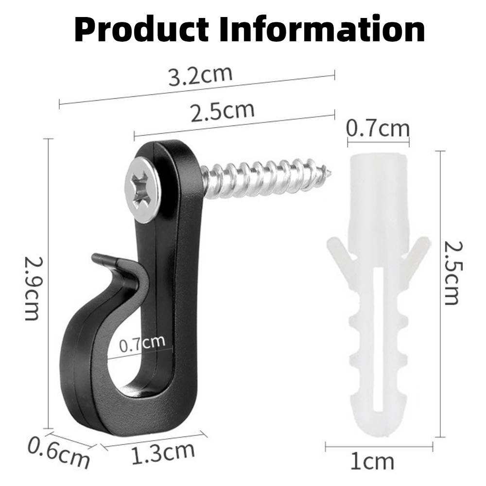 80 Pcs Screw in Hooks for Outd - огляд і ціна Outdoor Lighting Wire