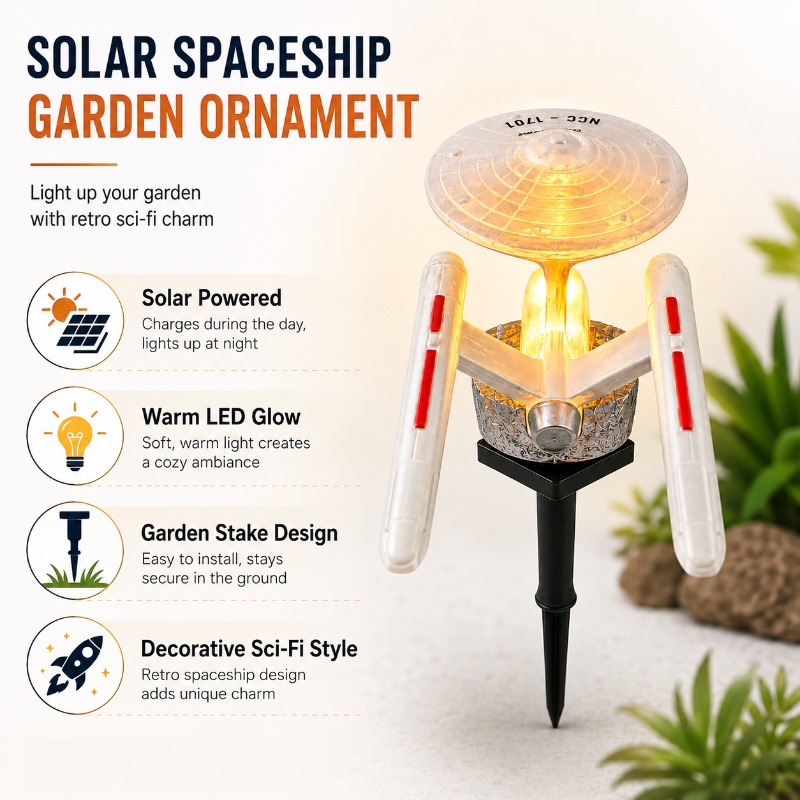 Star Trek USS Enterprise Solar - огляд і ціна Outdoor Lighting Yard Stakes