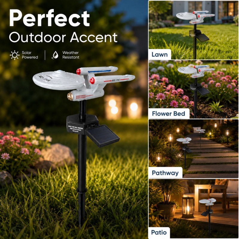 Star Trek USS Enterprise Solar - огляд і ціна Outdoor Lighting Yard Stakes