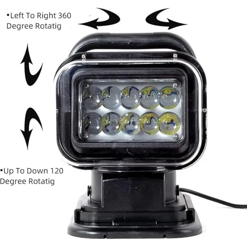 7 Inch 50W 360° Rotatable Boat - огляд і ціна Outdoor Lighting Remote Control