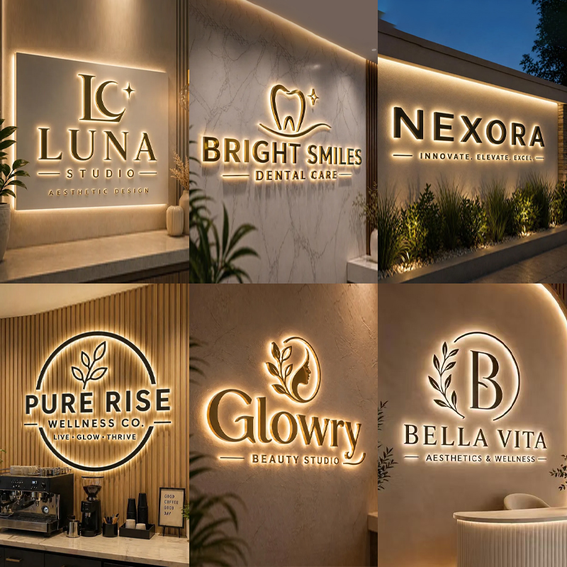 Custom Business Logo Backlit M - огляд і ціна Outdoor Lighting Logo