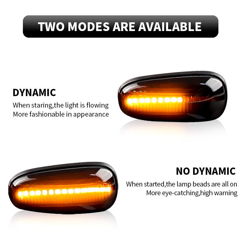 2PCS LED Dynamic Side Marker L - огляд і ціна Outdoor Lighting Yellow
