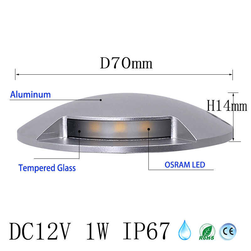 Ultra Thin Led Buried Light 1W - огляд і ціна Deck Step Light