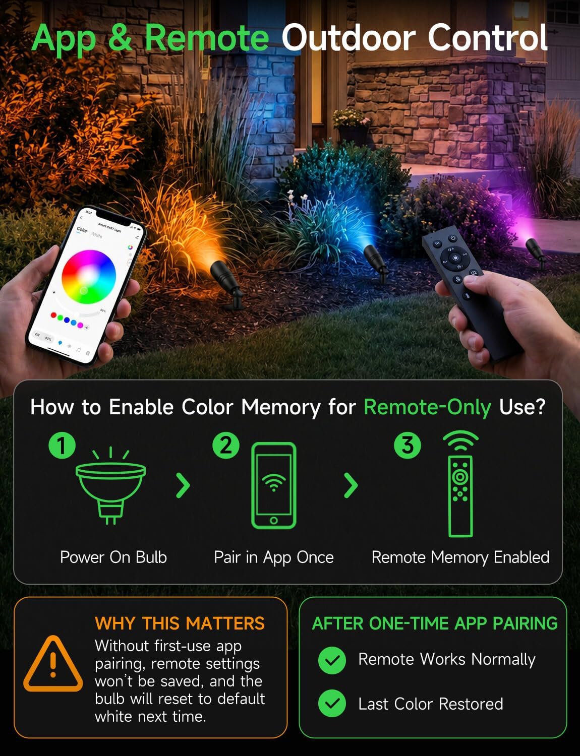 Low Voltage Outdoor RGBCW Land - огляд і ціна Outdoor Lighting Remote Control