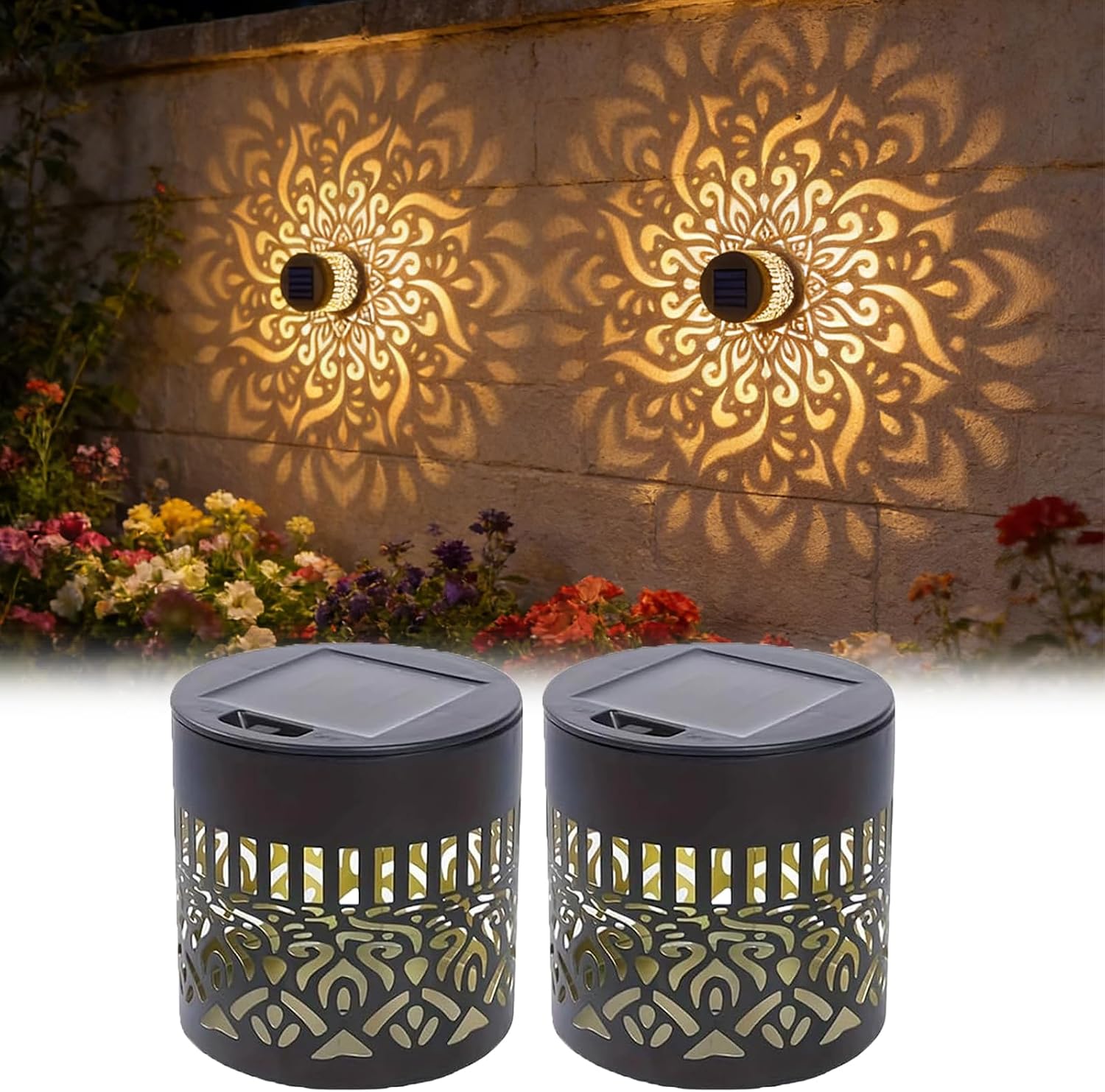 2-Pack Solar Garden Lights IP6 - огляд і ціна Outdoor Lighting Yellow