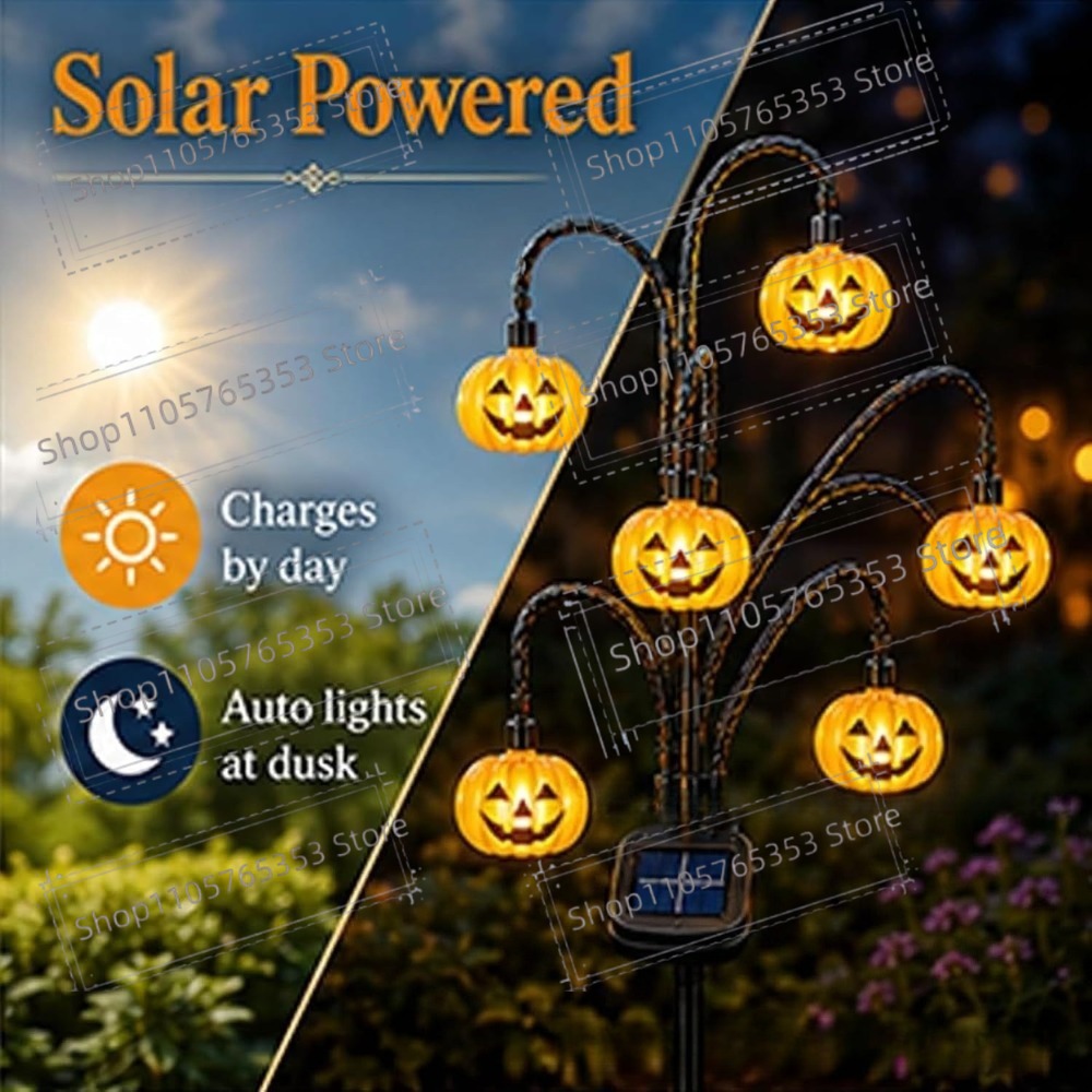 Halloween Solar Lantern Outdoo - огляд і ціна Outdoor Lighting Yard Stakes