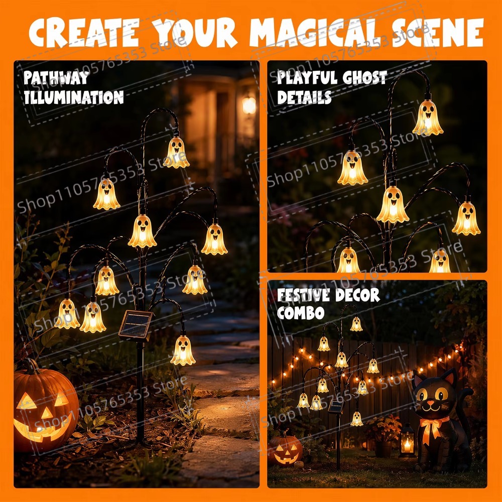Halloween Solar Lantern Outdoo - огляд і ціна Outdoor Lighting Yard Stakes