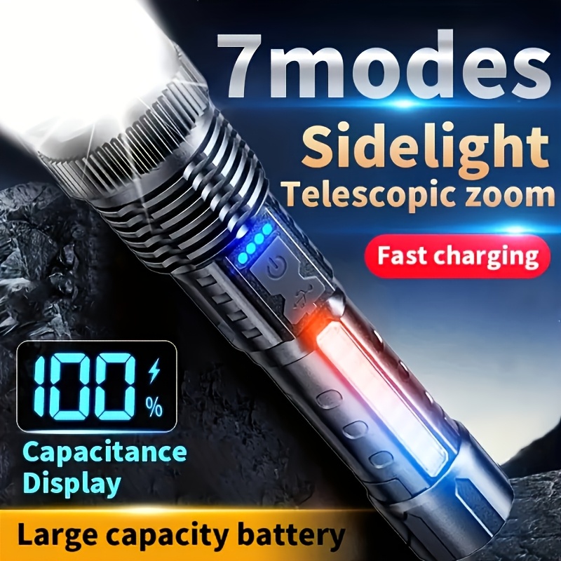 Powerful LED Flashlight Batter - огляд і ціна Outdoor Lighting Usb