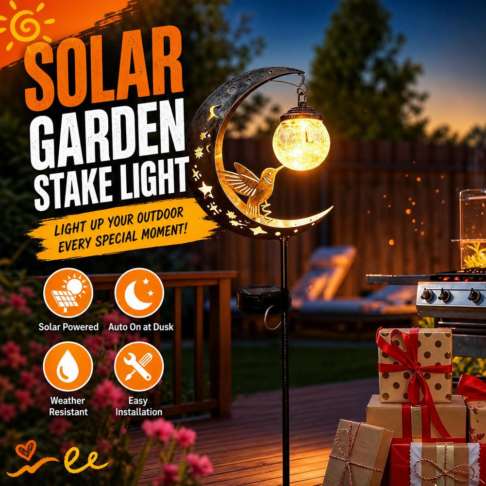 Solar Lawn Light Iron Hummingb - огляд і ціна Outdoor Lighting Yard Stakes